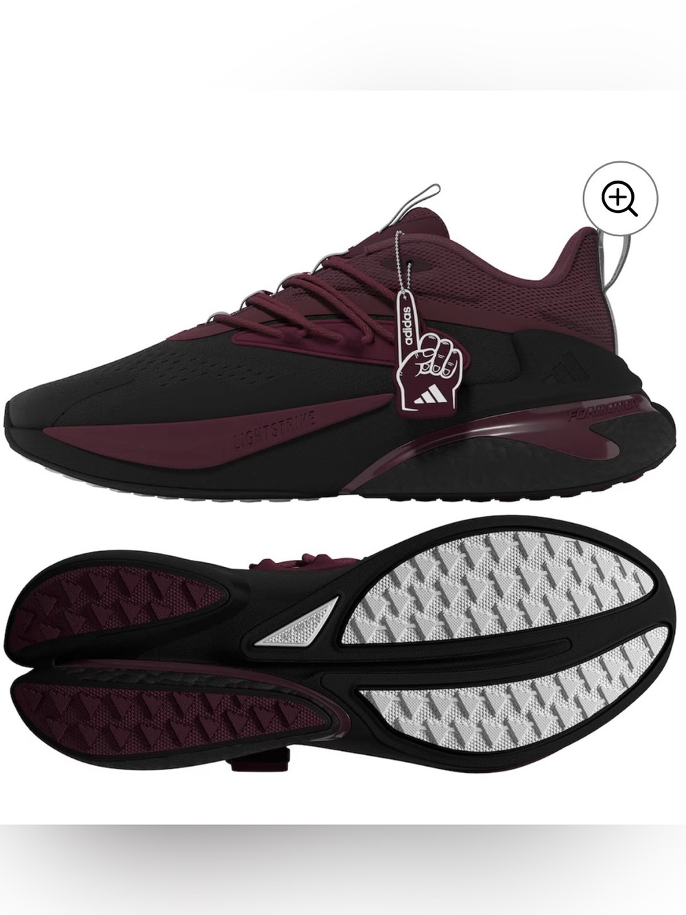 adidas Men’s Black & Burgundy Athletic Sneakers
